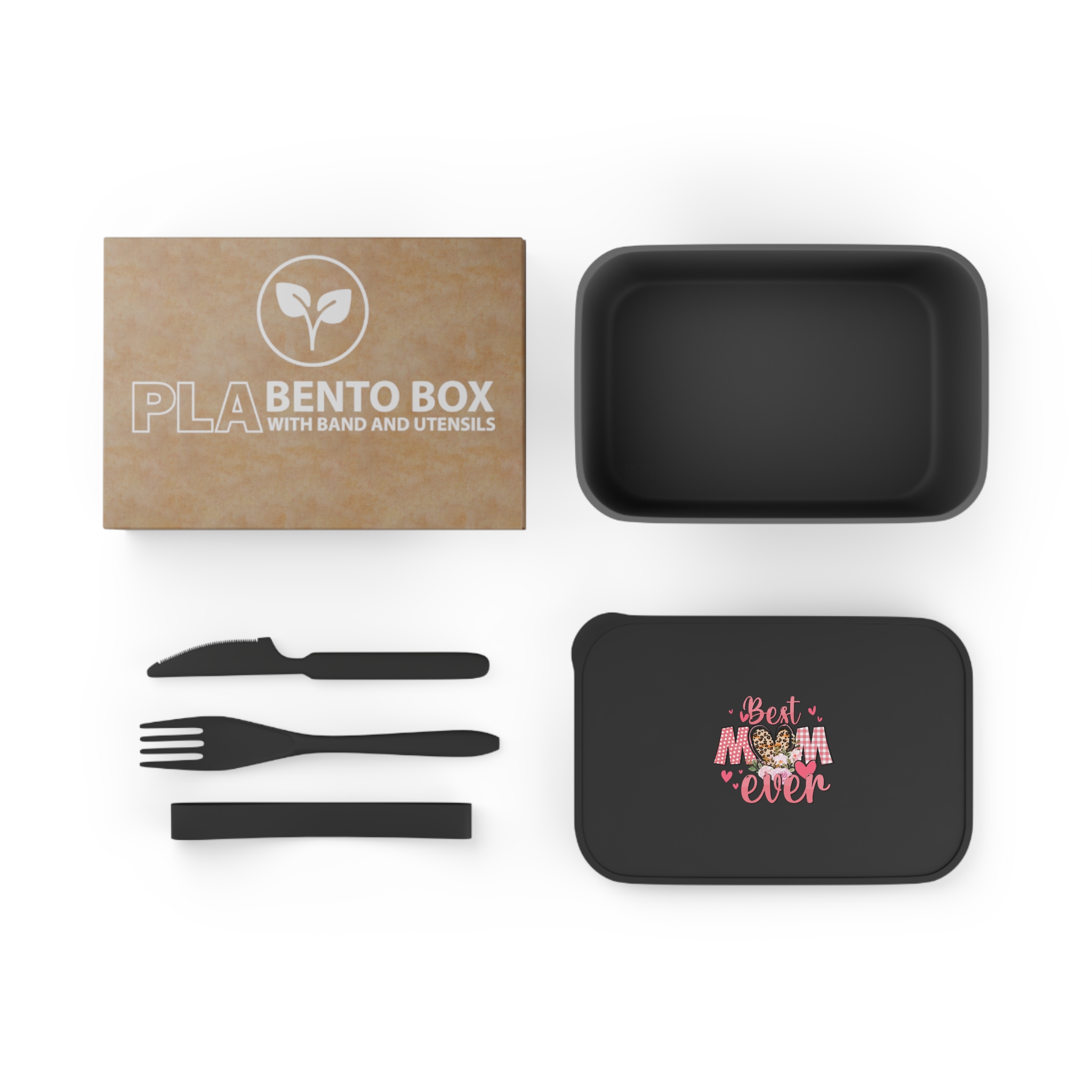 Best Mom Ever Pla Bento Box With Band And Utensils 3 Best Mom Ever Pla Bento Box With Band And Utensils - Image 3