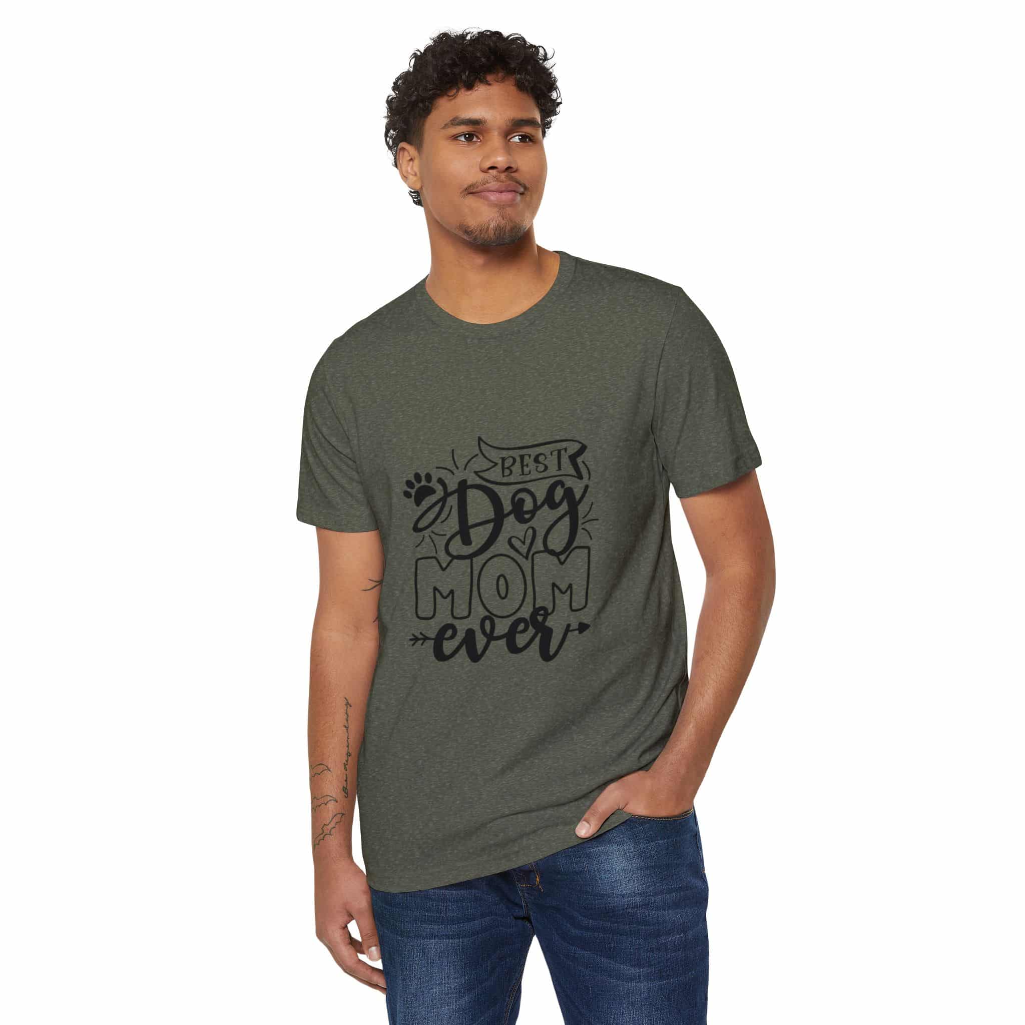 Best Dog Mom Ever Unisex Recycled Organic T-Shirt 15 Best Dog Mom Ever Unisex Recycled Organic T-Shirt - Image 15