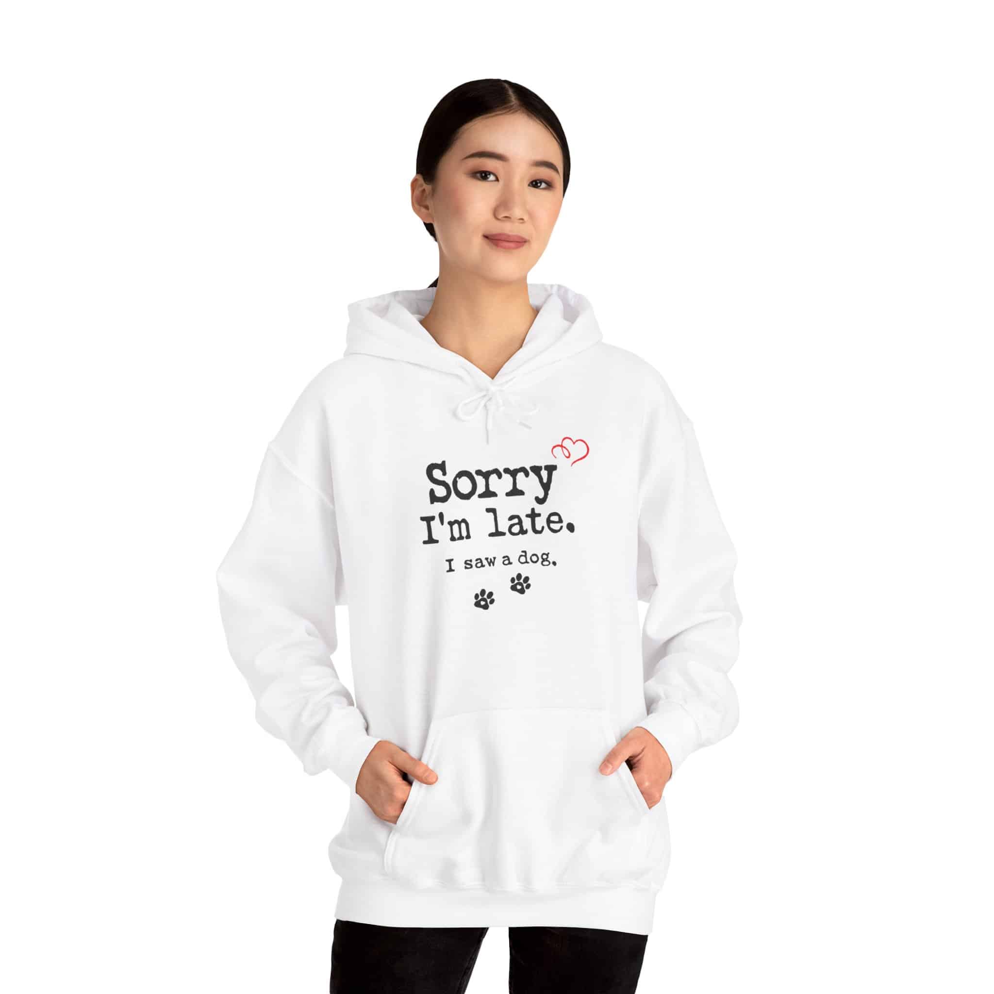 Sorry I’m Late I Saw A Dog Unisex Heavy Blend™ Hooded Sweatshirt 13 Sorry I’m Late I Saw A Dog Unisex Heavy Blend™ Hooded Sweatshirt - Image 13