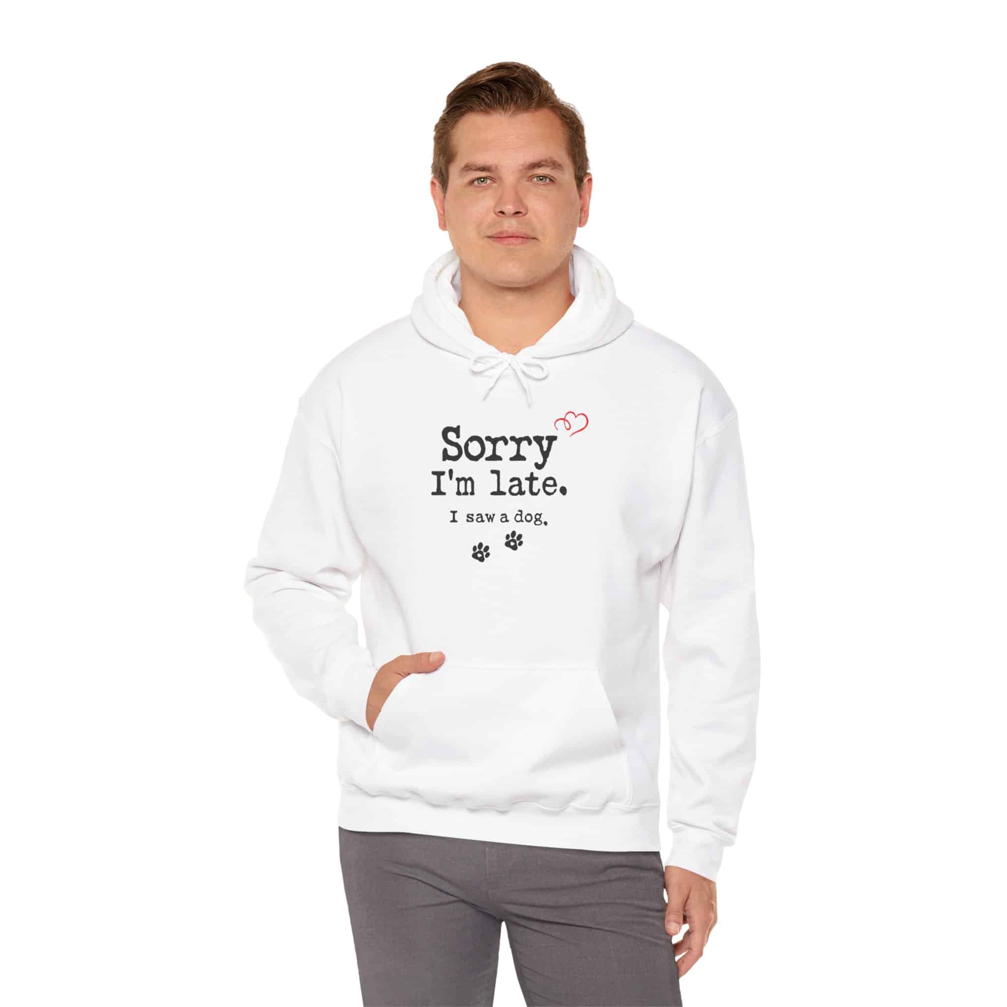 Sorry I’m Late I Saw A Dog Unisex Heavy Blend™ Hooded Sweatshirt 15 Sorry I’m Late I Saw A Dog Unisex Heavy Blend™ Hooded Sweatshirt - Image 15