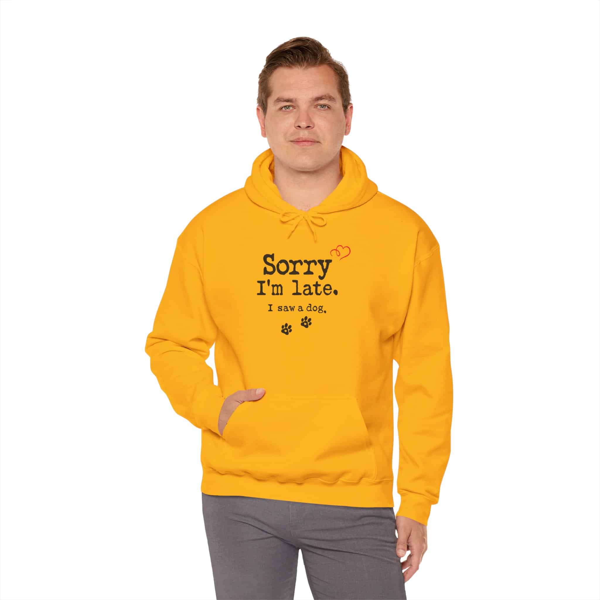Sorry I’m Late I Saw A Dog Unisex Heavy Blend™ Hooded Sweatshirt 7 Sorry I’m Late I Saw A Dog Unisex Heavy Blend™ Hooded Sweatshirt - Image 7
