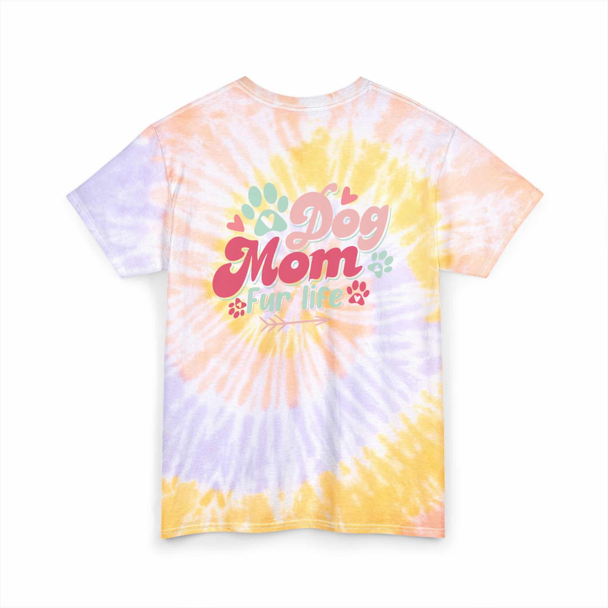 Dog Mom Fur Life Unisex Tie Dye Cotton Tee 8 Dog Mom Fur Life Unisex Tie Dye Cotton Tee - Image 8