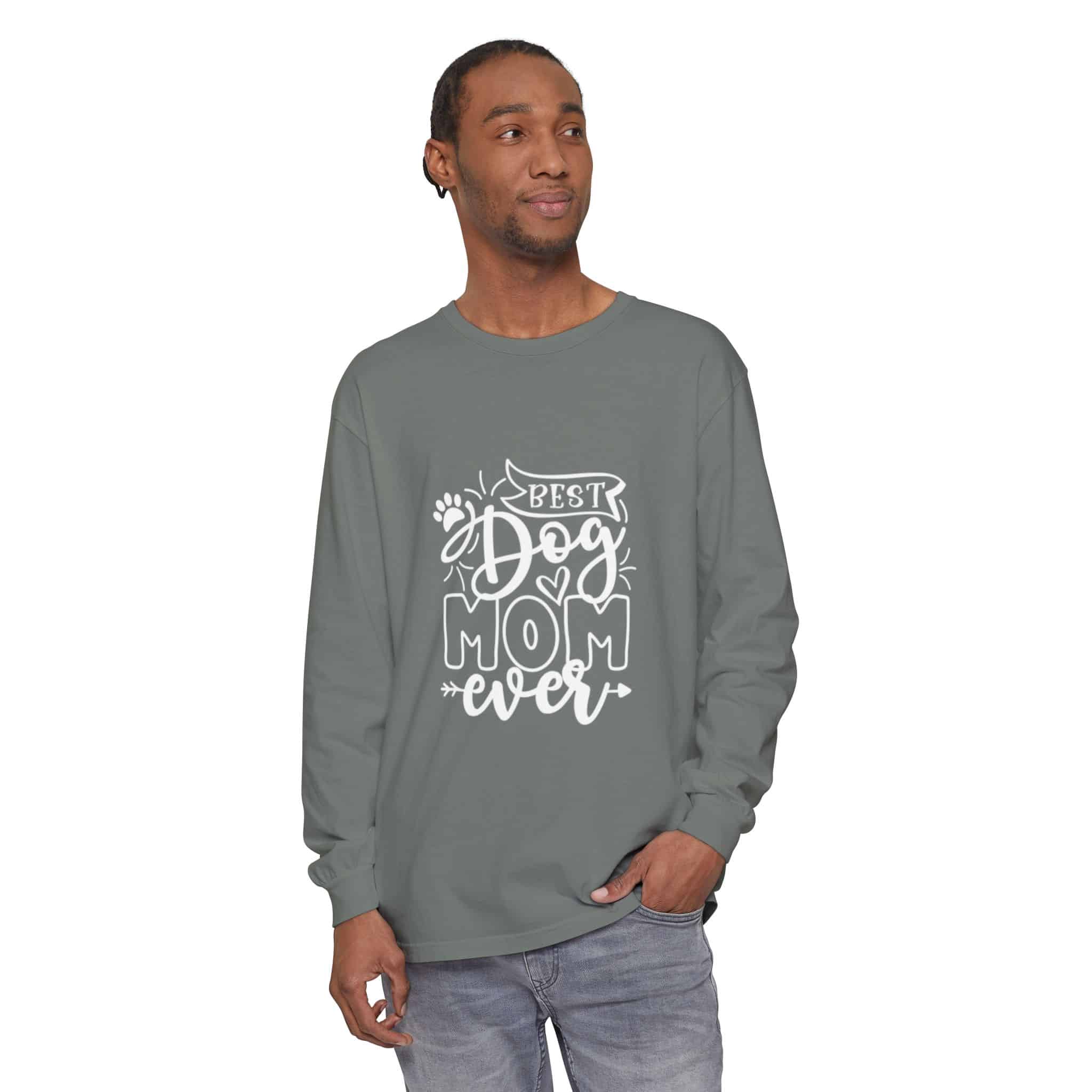 Best Dog Mom Ever Unisex Garment-Dyed Long Sleeve T-Shirt 15 Best Dog Mom Ever Unisex Garment-Dyed Long Sleeve T-Shirt - Image 15