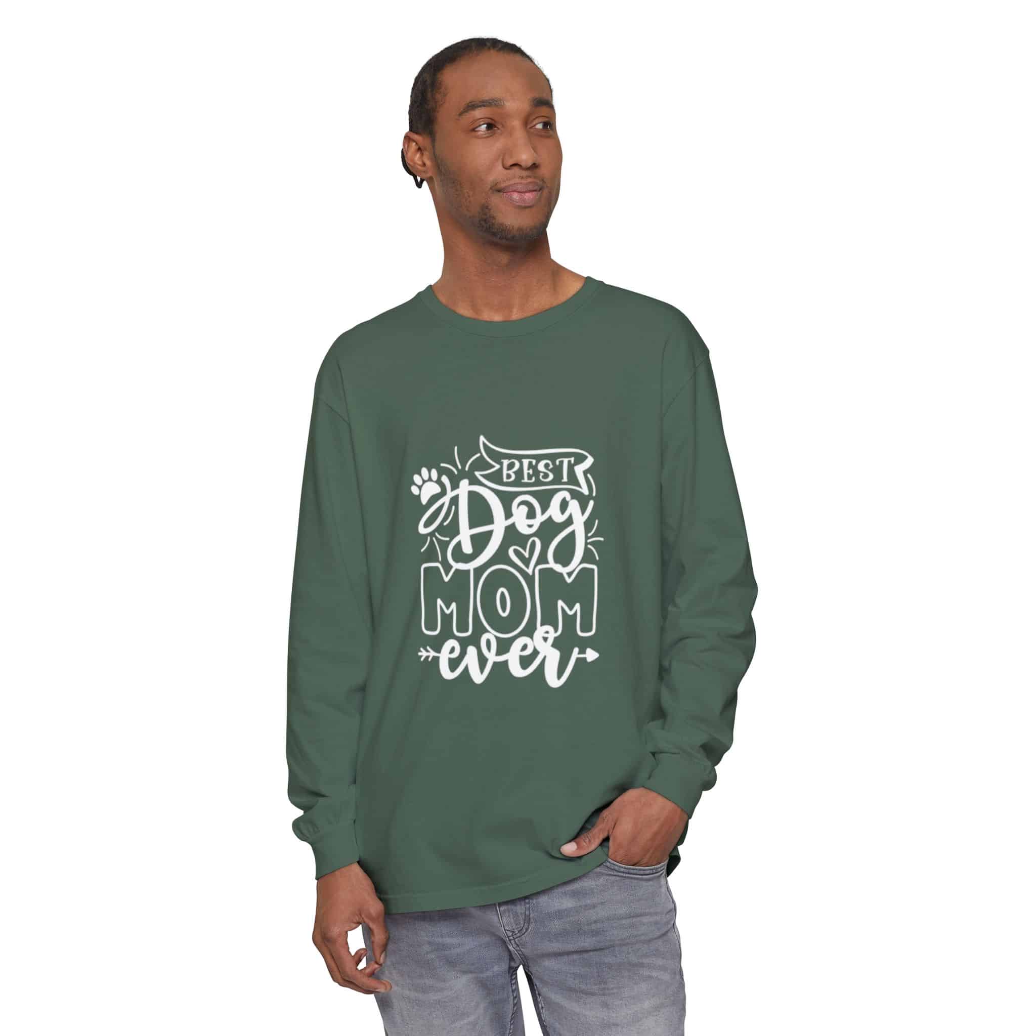 Best Dog Mom Ever Unisex Garment-Dyed Long Sleeve T-Shirt 23 Best Dog Mom Ever Unisex Garment-Dyed Long Sleeve T-Shirt - Image 23