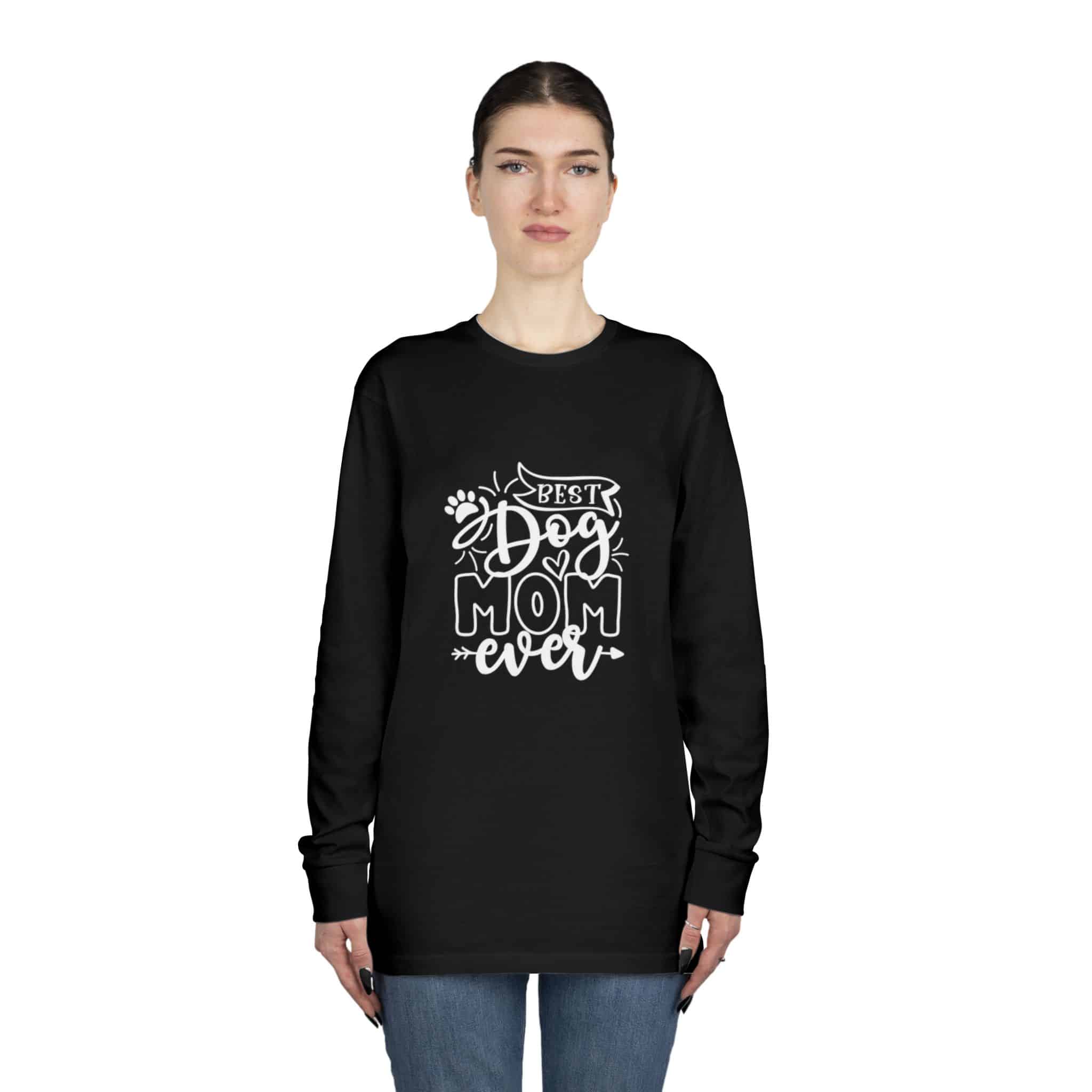 Best Dog Mom Ever Long Sleeve Crewneck Tee Classic Combed Cotton 16 Best Dog Mom Ever Long Sleeve Crewneck Tee Classic Combed Cotton - Image 16