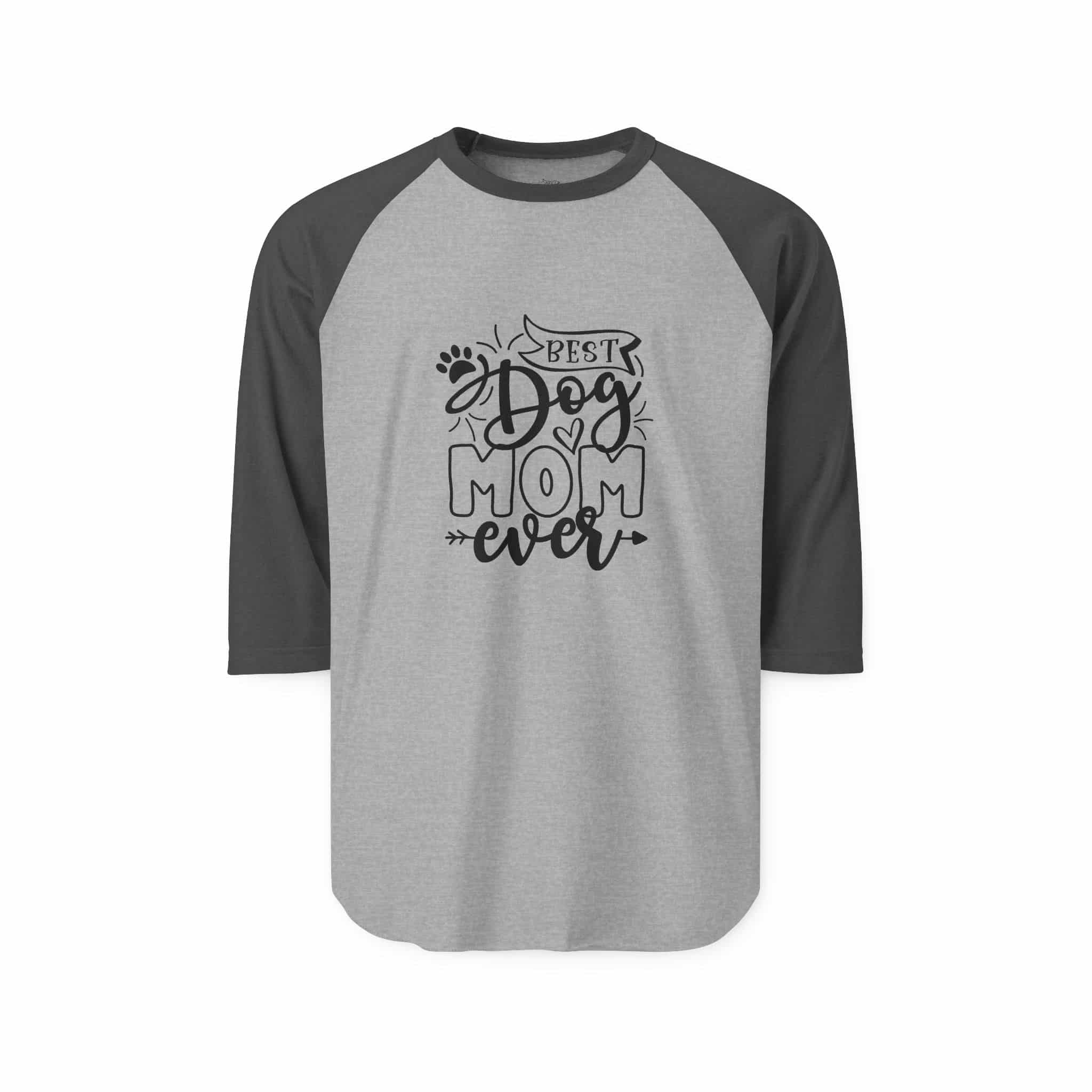 Best Dog Mom Ever Unisex Three Quarter Raglan Shirt 5 Best Dog Mom Ever Unisex Three Quarter Raglan Shirt - Image 5