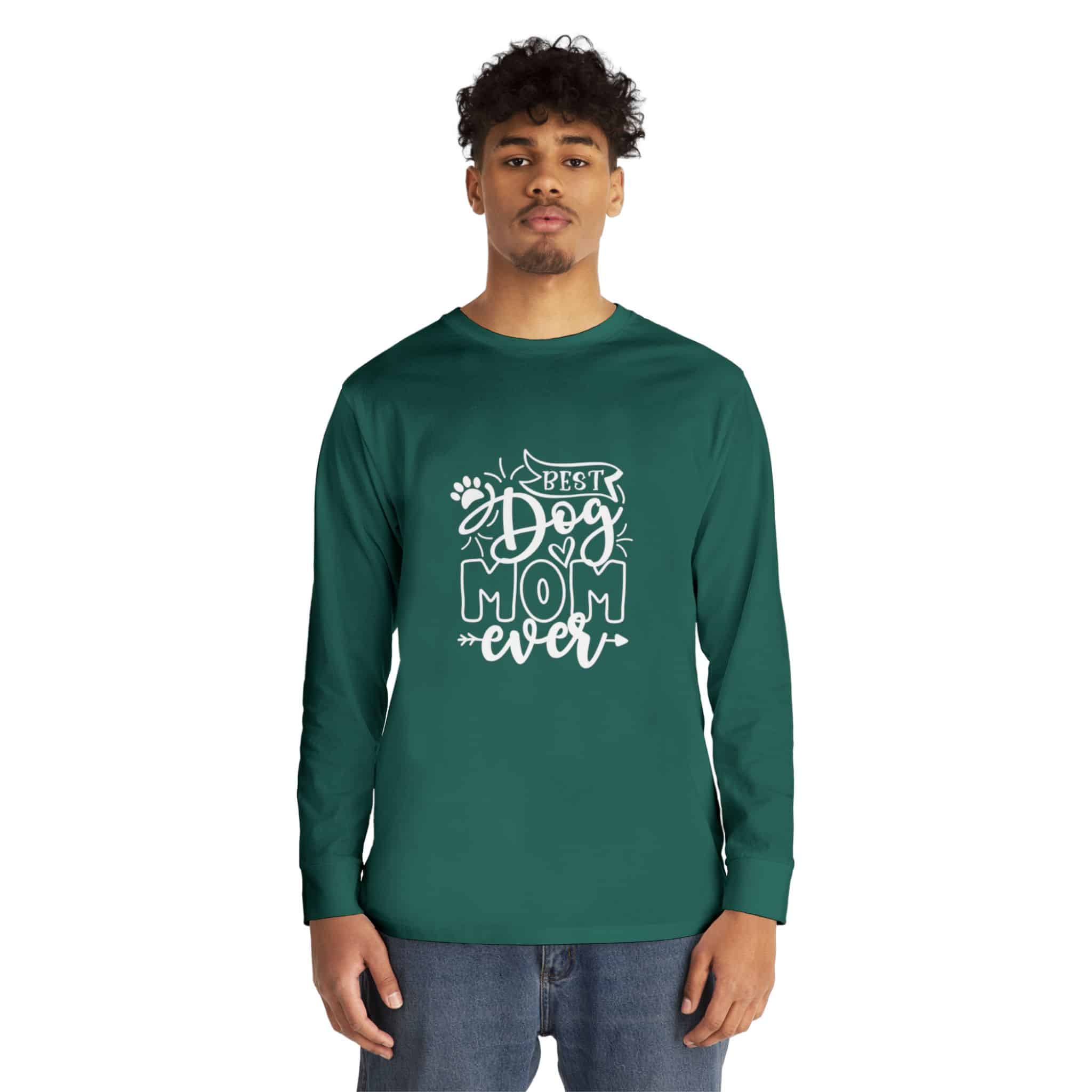 Best Dog Mom Ever Long Sleeve Crewneck Tee Classic Combed Cotton 43 Best Dog Mom Ever Long Sleeve Crewneck Tee Classic Combed Cotton - Image 43