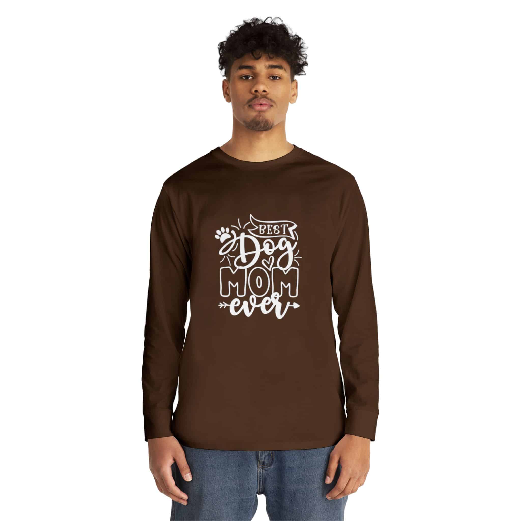 Best Dog Mom Ever Long Sleeve Crewneck Tee Classic Combed Cotton 35 Best Dog Mom Ever Long Sleeve Crewneck Tee Classic Combed Cotton - Image 35