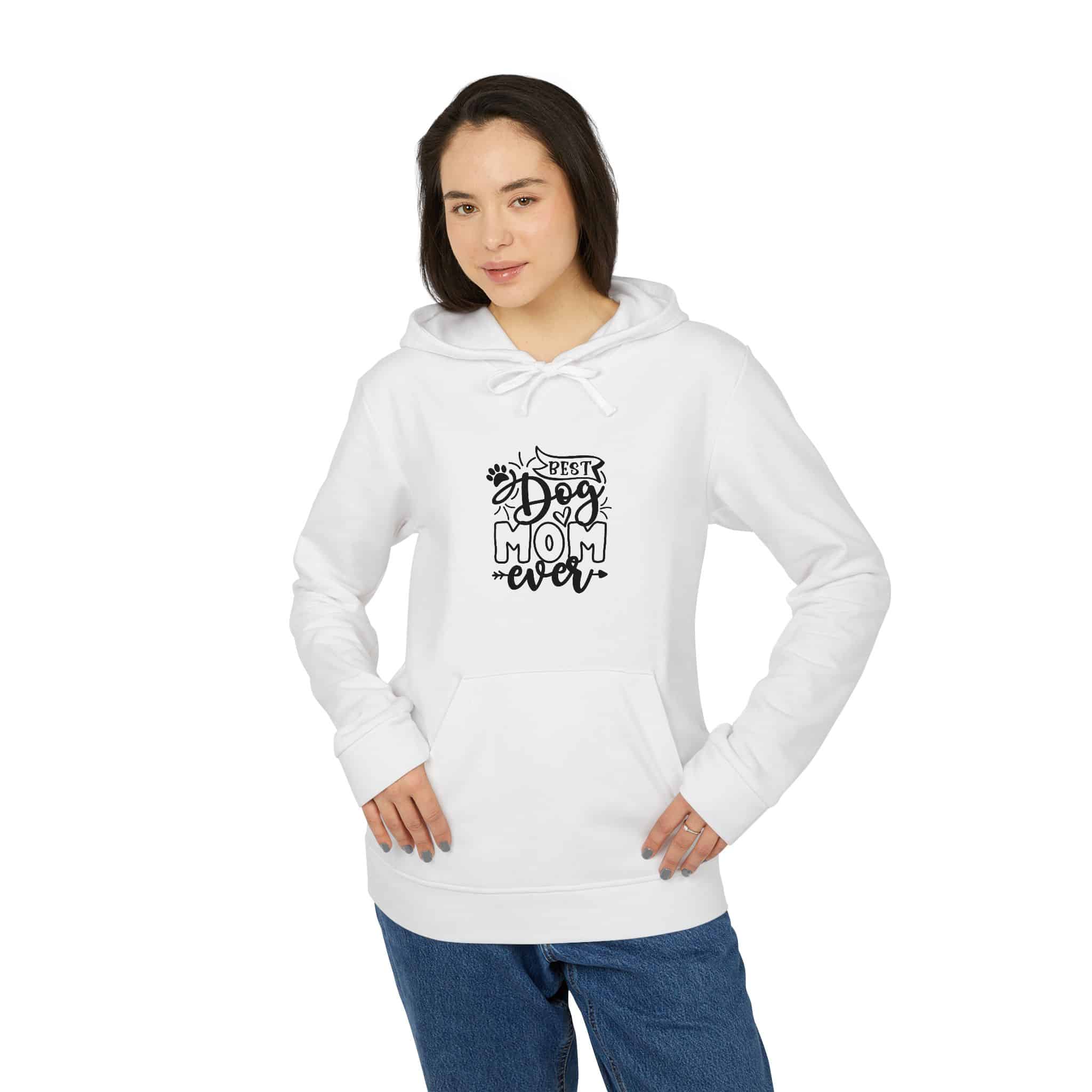 Best Dog Mom Ever Adidas Unisex Fleece Hoodie 3 Best Dog Mom Ever Adidas Unisex Fleece Hoodie - Image 3