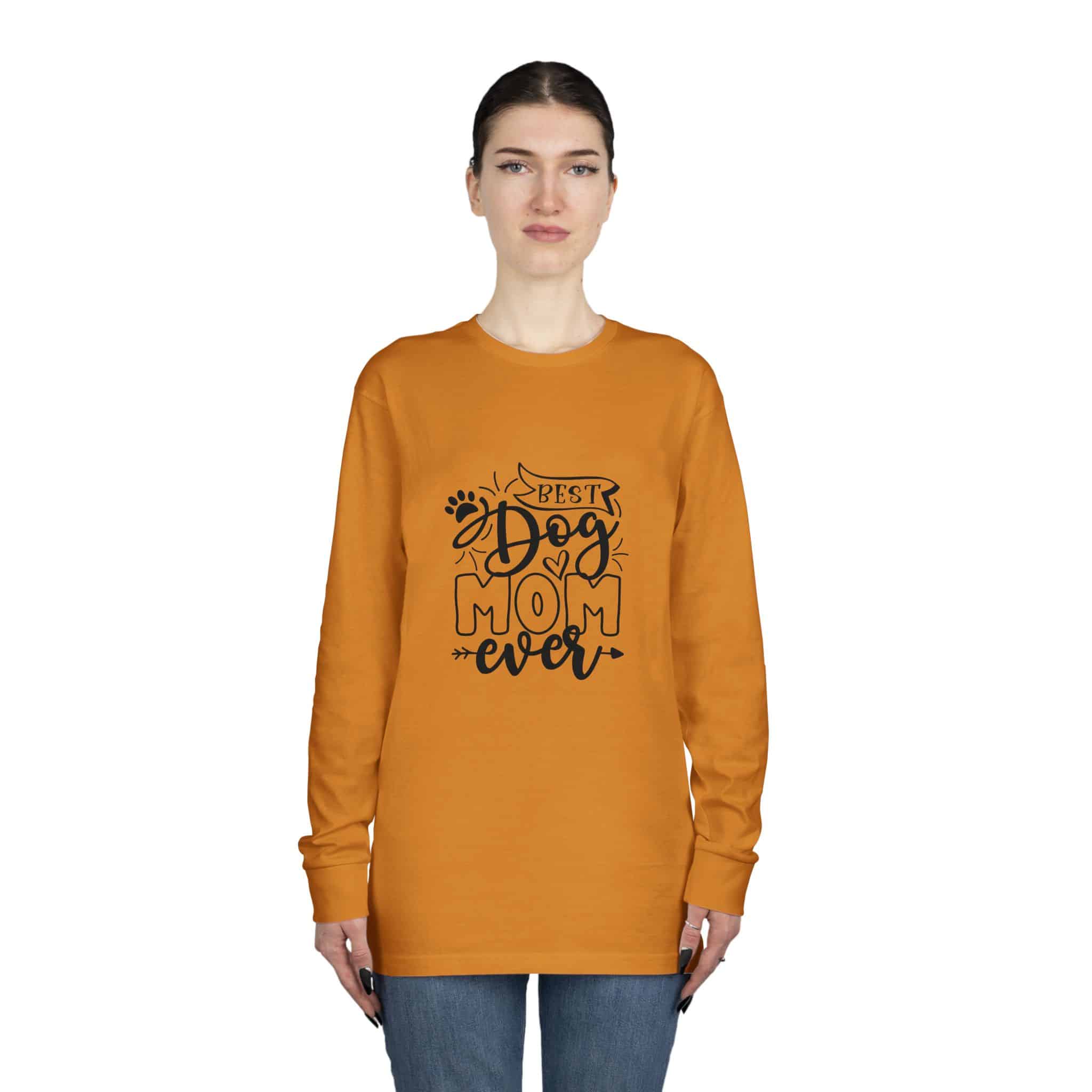 Best Dog Mom Ever Long Sleeve Crewneck Tee Classic Combed Cotton 32 Best Dog Mom Ever Long Sleeve Crewneck Tee Classic Combed Cotton - Image 32