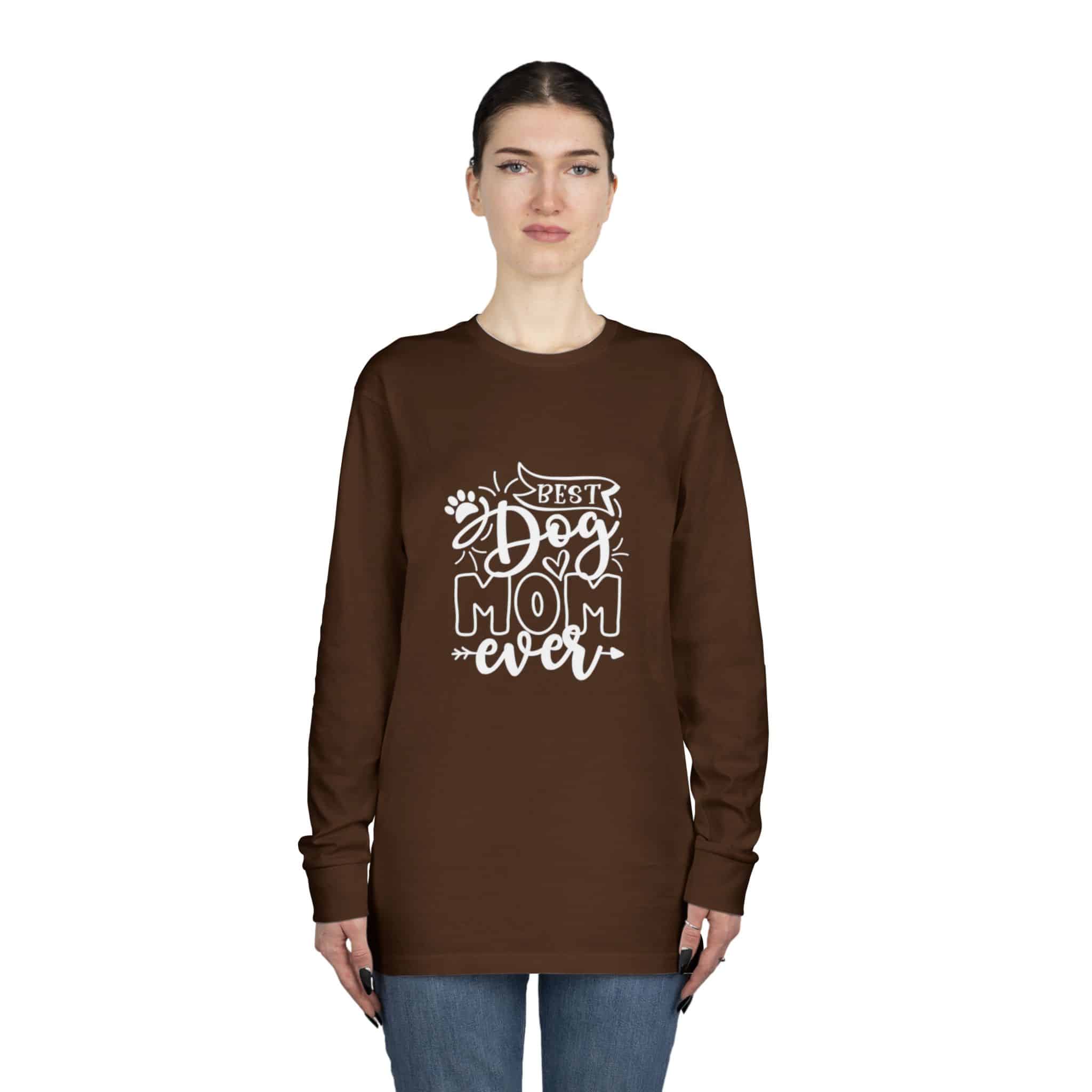 Best Dog Mom Ever Long Sleeve Crewneck Tee Classic Combed Cotton 36 Best Dog Mom Ever Long Sleeve Crewneck Tee Classic Combed Cotton - Image 36