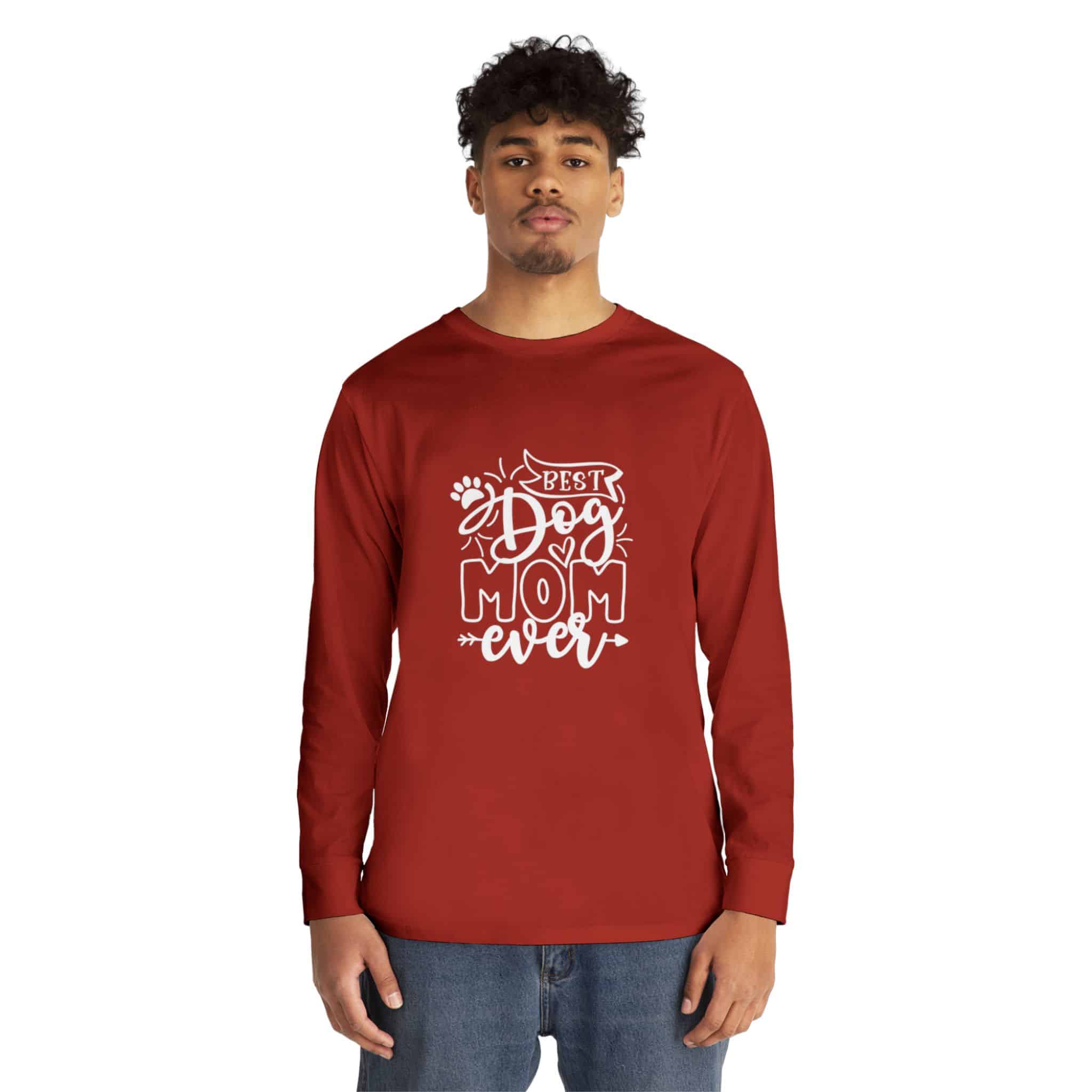Best Dog Mom Ever Long Sleeve Crewneck Tee Classic Combed Cotton 11 Best Dog Mom Ever Long Sleeve Crewneck Tee Classic Combed Cotton - Image 11
