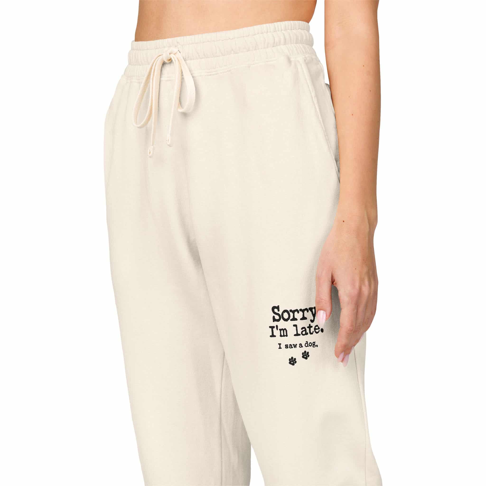 Sorry I’m Late I Saw A Dog Unisex Garment-Dyed Fleece Sweatpants 19 Sorry I’m Late I Saw A Dog Unisex Garment-Dyed Fleece Sweatpants - Image 19