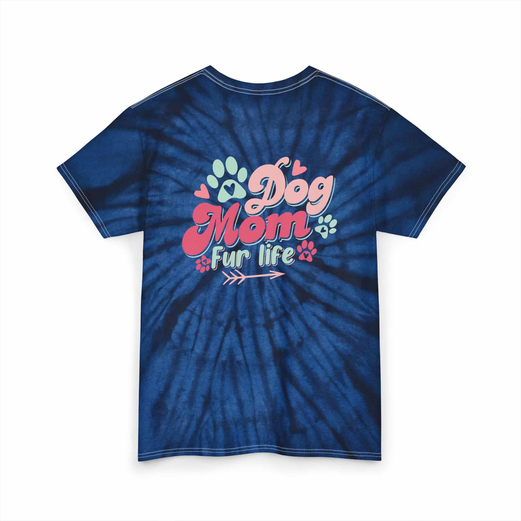 Dog Mom Fur Life Unisex Tie Dye Cotton Tee 4 Dog Mom Fur Life Unisex Tie Dye Cotton Tee - Image 4