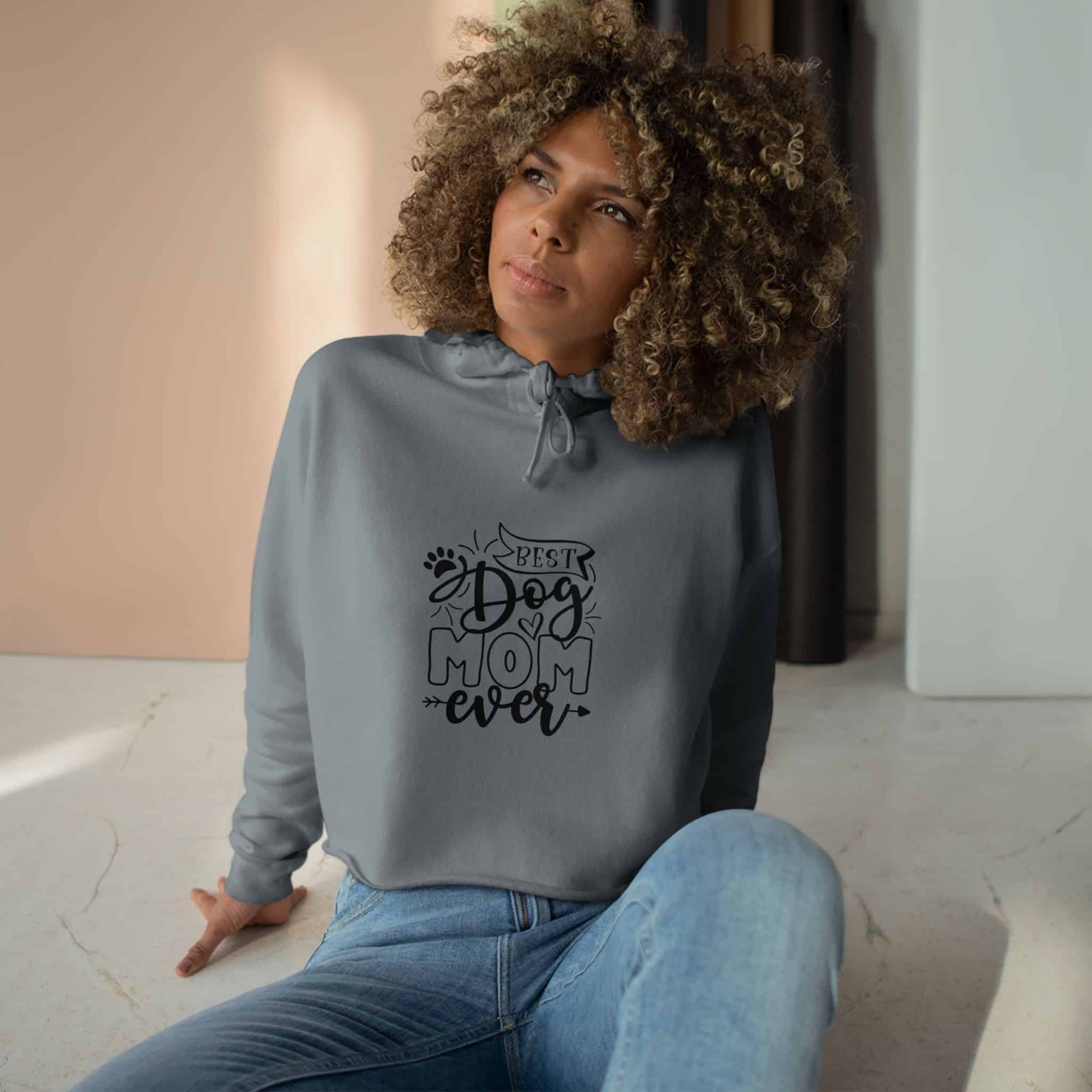 Best Dog Mom Ever Sass Queen Crop Hoodie Of Ultimate Canine Cuddles 12 Best Dog Mom Ever Sass Queen Crop Hoodie Of Ultimate Canine Cuddles - Image 12