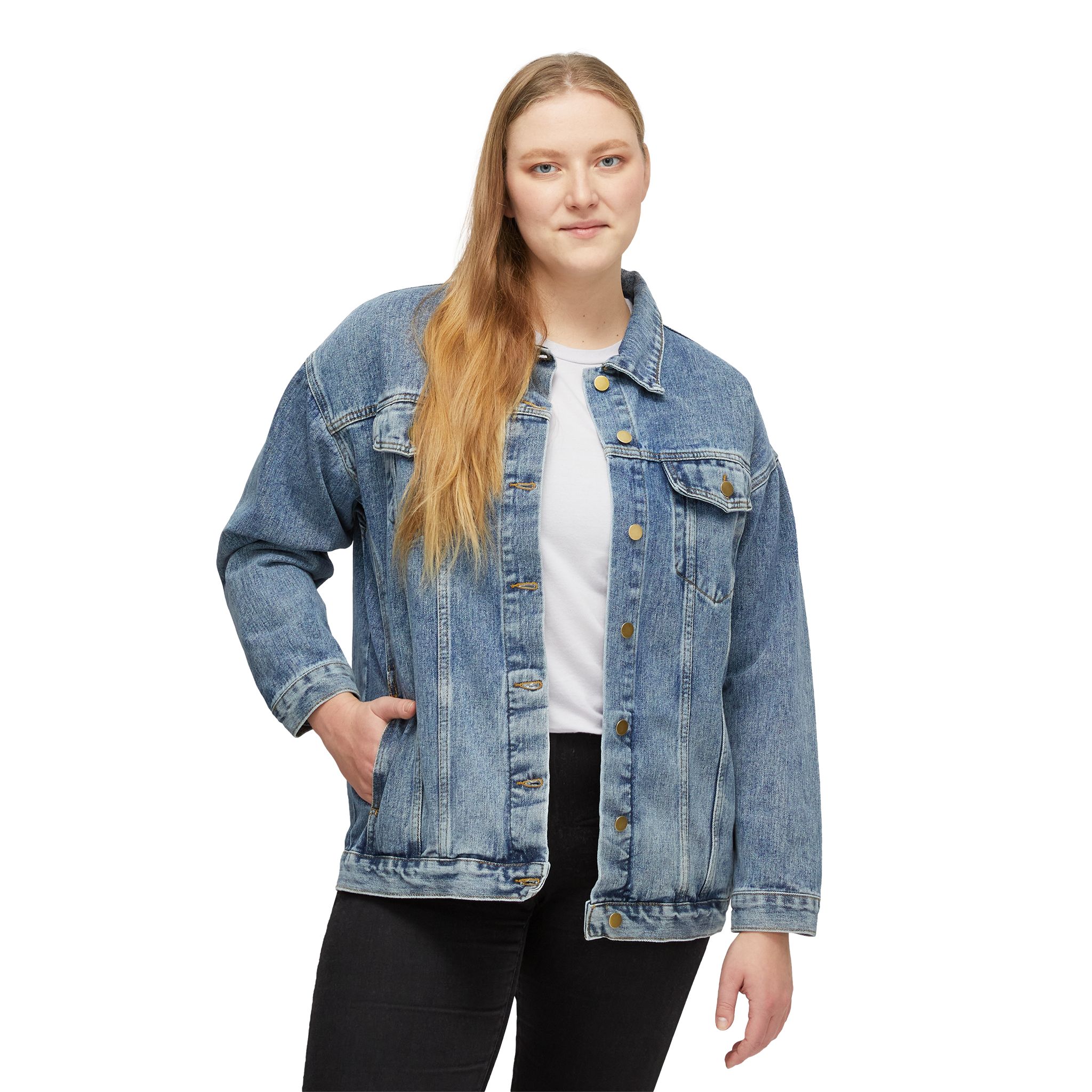 Best Dog Mom Ever Women’s Denim Jacket Oversized Treat-Pocket Legend 3 Best Dog Mom Ever Women’s Denim Jacket Oversized Treat-Pocket Legend - Image 3