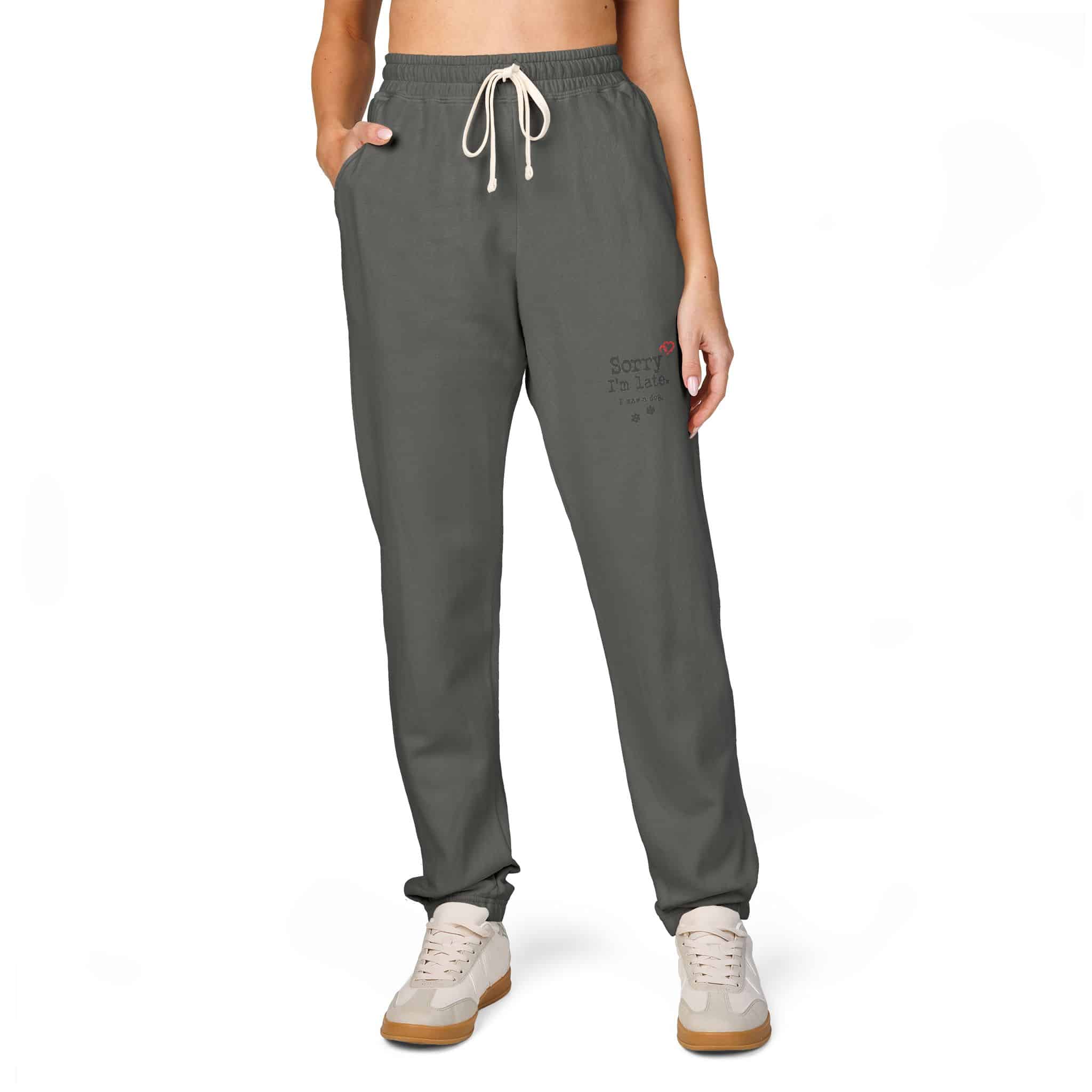 Sorry I’m Late I Saw A Dog Unisex Garment-Dyed Fleece Sweatpants 13 Sorry I’m Late I Saw A Dog Unisex Garment-Dyed Fleece Sweatpants - Image 13