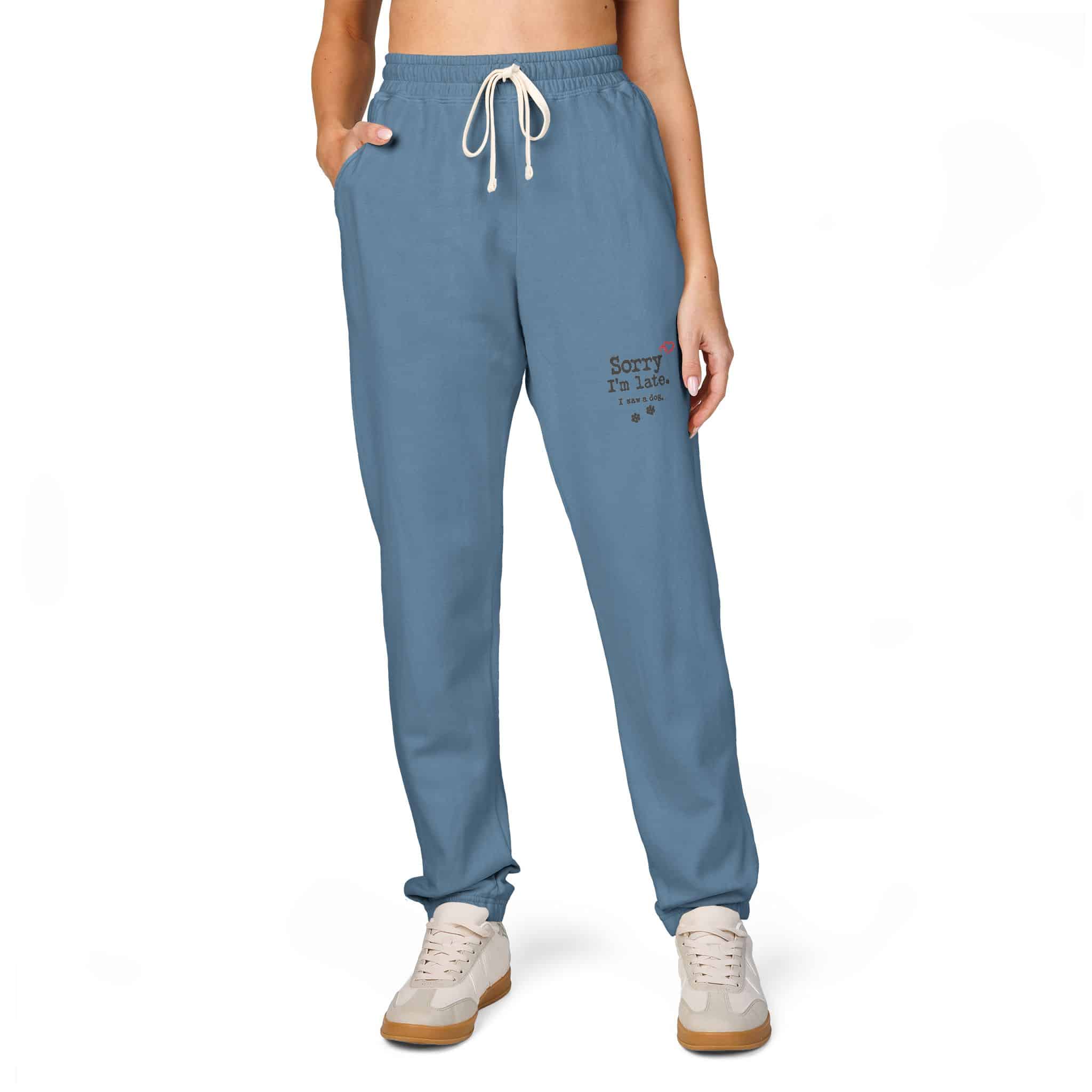 Sorry I’m Late I Saw A Dog Unisex Garment-Dyed Fleece Sweatpants 33 Sorry I’m Late I Saw A Dog Unisex Garment-Dyed Fleece Sweatpants - Image 33