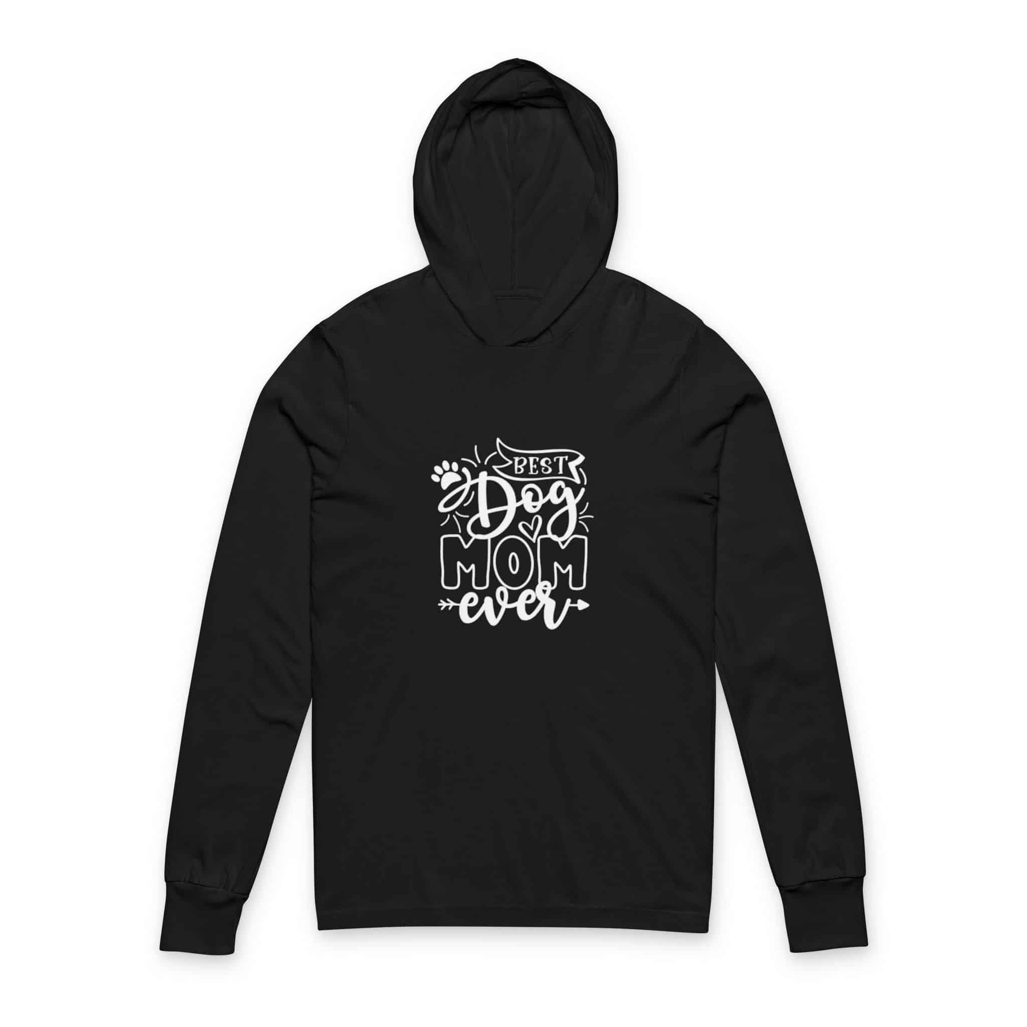 Best Dog Mom Ever Unisex Hooded Long Sleeve Tee Lightweight Layer 3 Best Dog Mom Ever Unisex Hooded Long Sleeve Tee Lightweight Layer - Image 3