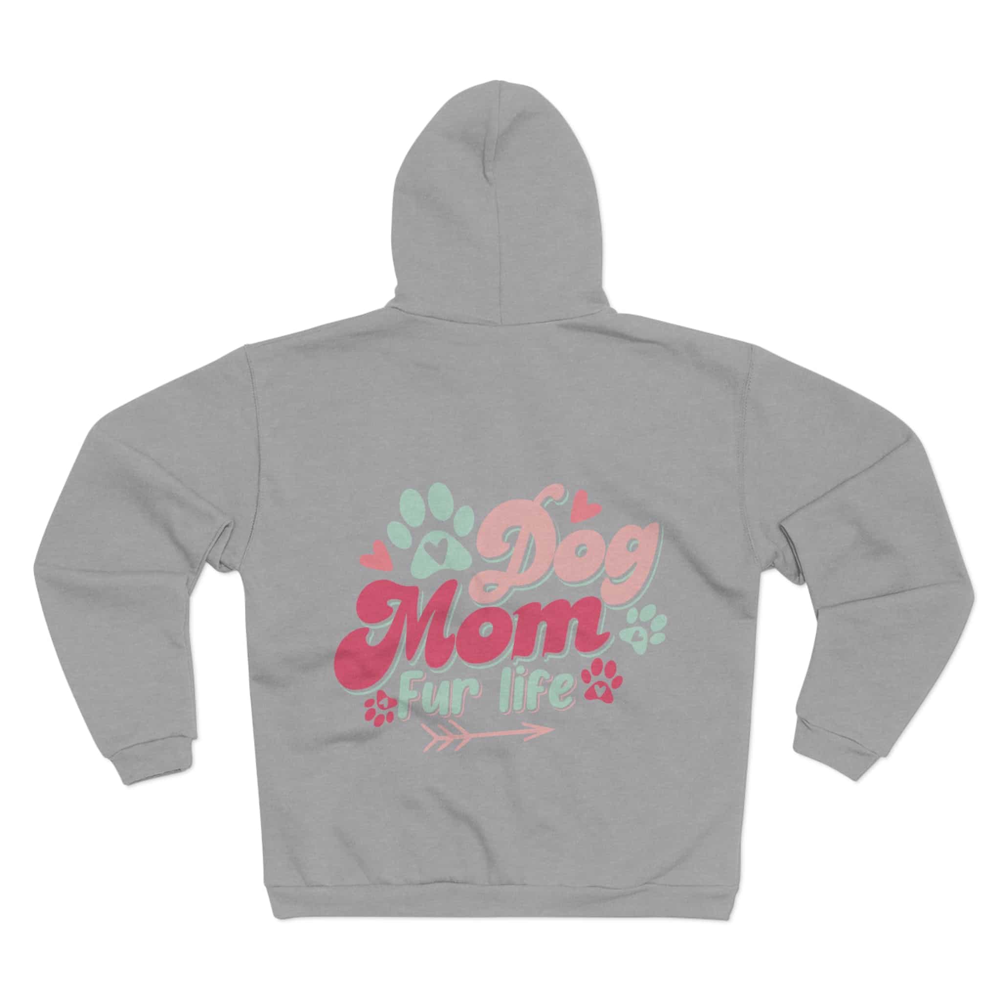 Dog Mom Fur Life Unisex Hooded Zip Sweatshirt 2 Dog Mom Fur Life Unisex Hooded Zip Sweatshirt - Image 2