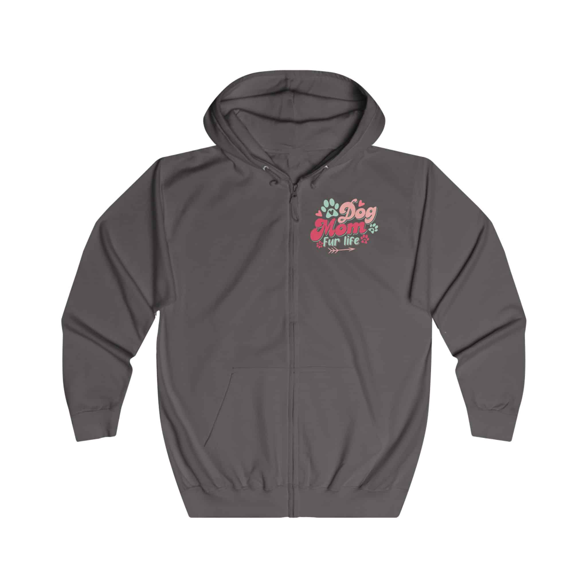 Dog Mom Fur Life Unisex Full Zip Hoodie 3 Dog Mom Fur Life Unisex Full Zip Hoodie - Image 3