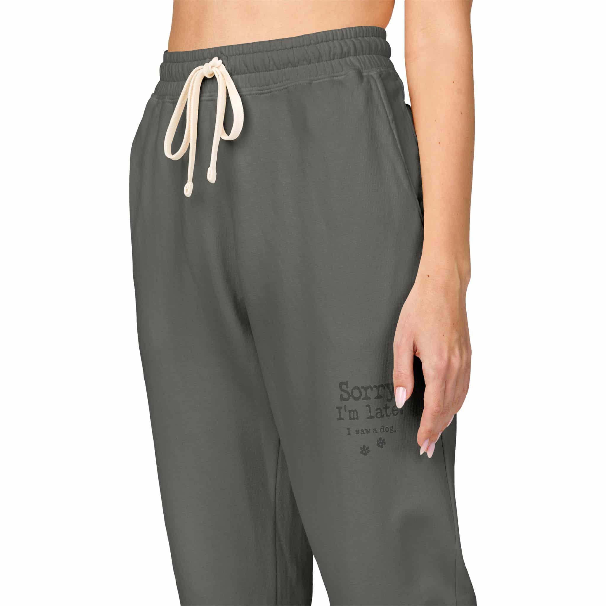 Sorry I’m Late I Saw A Dog Unisex Garment-Dyed Fleece Sweatpants 14 Sorry I’m Late I Saw A Dog Unisex Garment-Dyed Fleece Sweatpants - Image 14