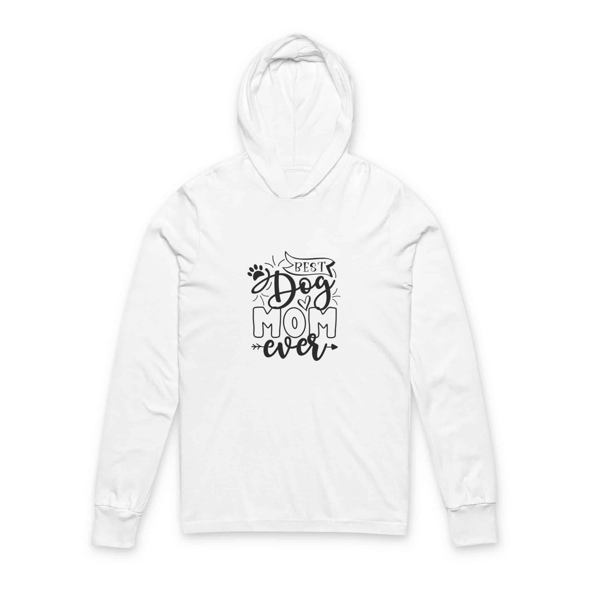 Best Dog Mom Ever Unisex Hooded Long Sleeve Tee Lightweight Layer 1 Best Dog Mom Ever Unisex Hooded Long Sleeve Tee Lightweight Layer