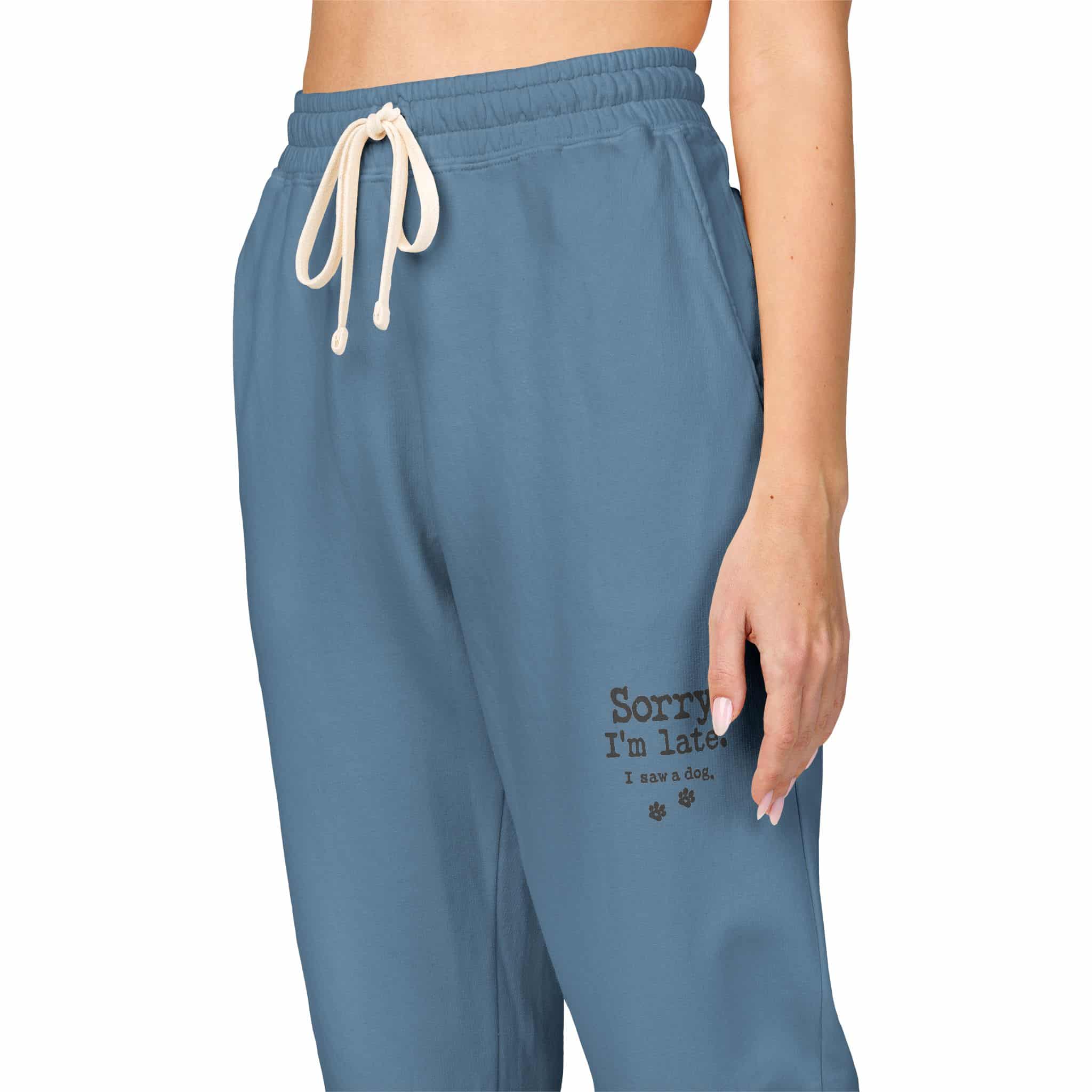 Sorry I’m Late I Saw A Dog Unisex Garment-Dyed Fleece Sweatpants 34 Sorry I’m Late I Saw A Dog Unisex Garment-Dyed Fleece Sweatpants - Image 34