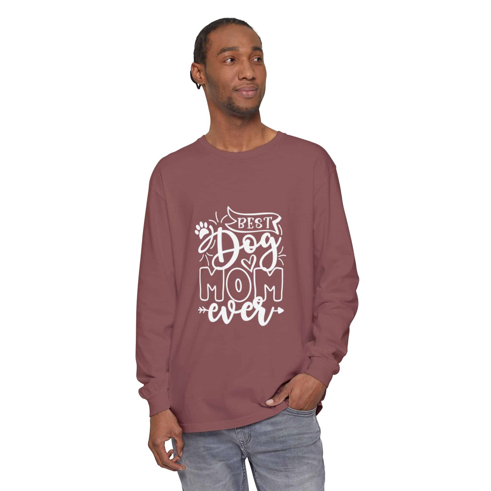 Best Dog Mom Ever Unisex Garment-Dyed Long Sleeve T-Shirt 7 Best Dog Mom Ever Unisex Garment-Dyed Long Sleeve T-Shirt - Image 7