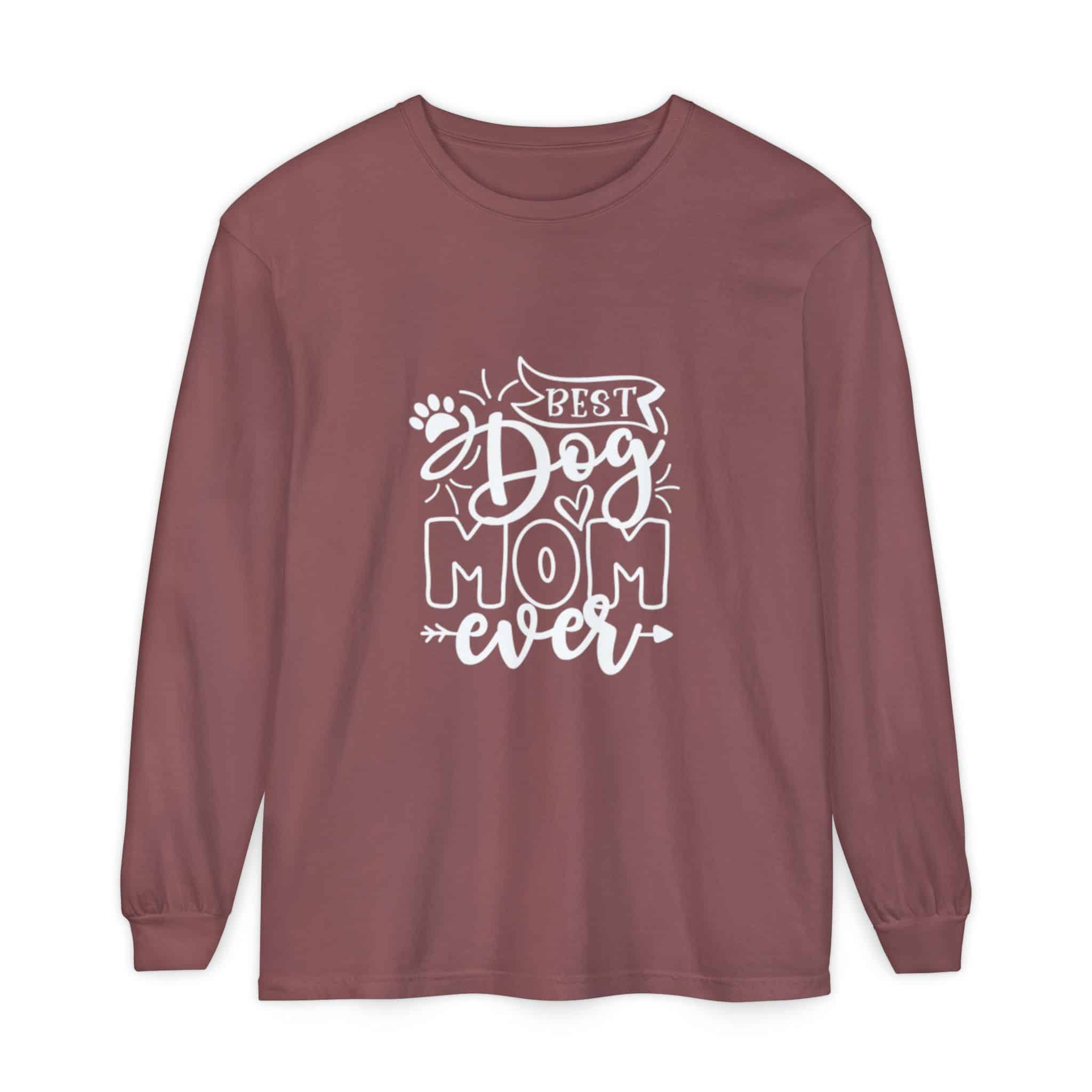 Best Dog Mom Ever Unisex Garment-Dyed Long Sleeve T-Shirt 5 Best Dog Mom Ever Unisex Garment-Dyed Long Sleeve T-Shirt - Image 5