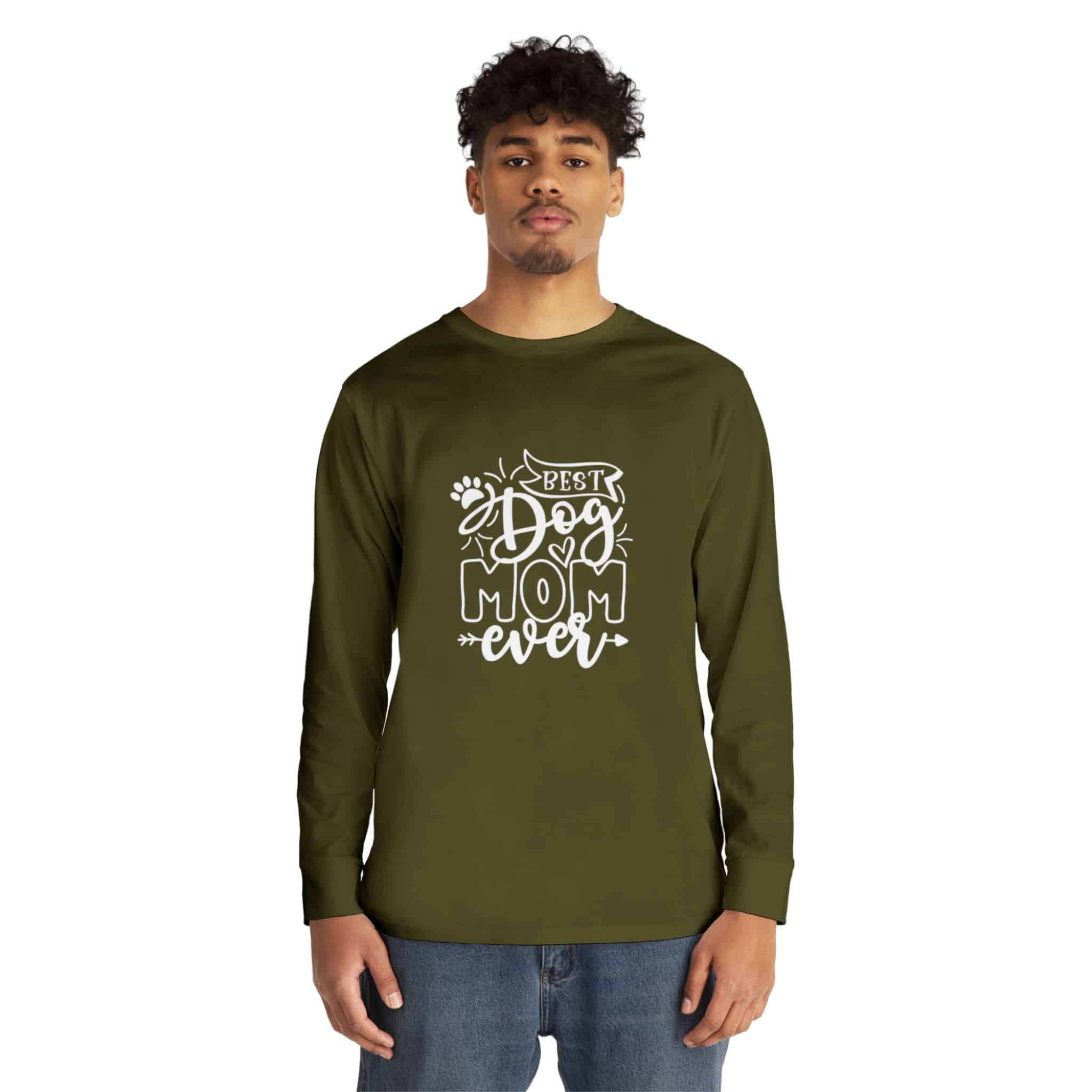 Best Dog Mom Ever Long Sleeve Crewneck Tee Classic Combed Cotton 39 Best Dog Mom Ever Long Sleeve Crewneck Tee Classic Combed Cotton - Image 39